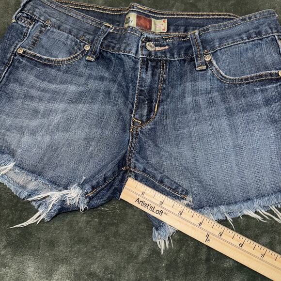 Old Navy Y2K 2007 Ultra Low Rise Denim Cut-Off Shorts Womens 6 Cotton Casual - Picture 6 of 8